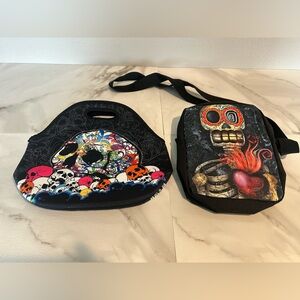 My Sacred HeartCrossbody Bag and Skull Neoprene Lunch Bag